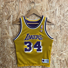 Cargar imagen en el visor de la galería, Camiseta Reversible Los Angeles Lakers 1996-97 Shaquille O’Neal #34 Champion Vintage - M Youth
