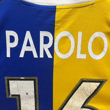 Cargar imagen en el visor de la galería, Camiseta Parma 2013-14 Away Centenario Player Issue/Match Worn Parolo #16 Errea - M/L
