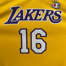 Charger l'image dans la galerie, Camiseta Los Angeles Lakers Home 2008/09 Pau Gasol #16 Champion Vintage - L YOUTH
