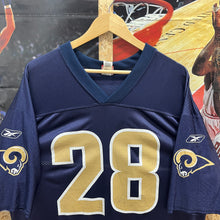 Cargar imagen en el visor de la galería, Camiseta St Louis Rams 2004-05 Home Marshall Faulk #28 Reebok Vintage - XL/XXL
