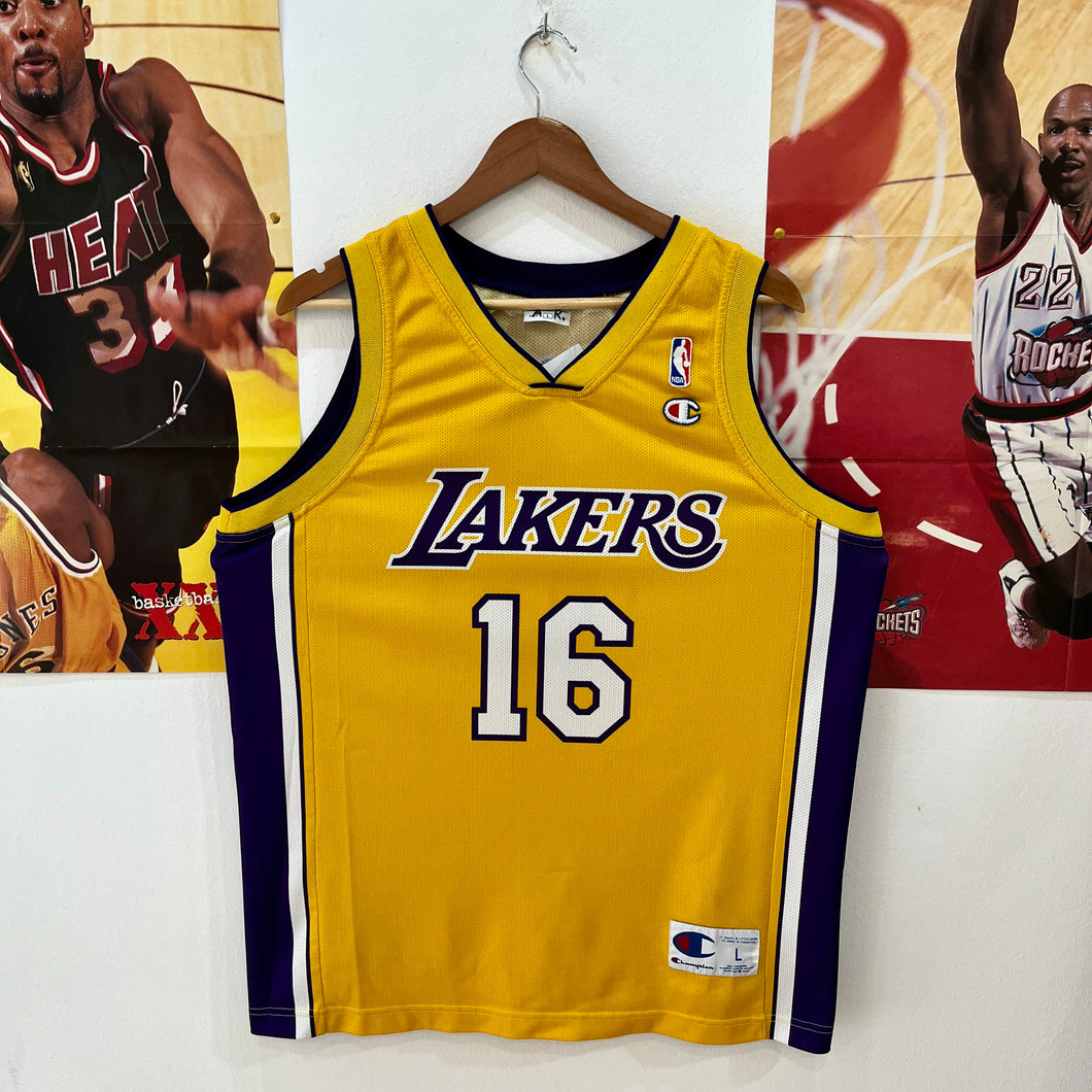 Camiseta Los Angeles Lakers Home 2008-09 Pau Gasol #16 Champion - L/XL