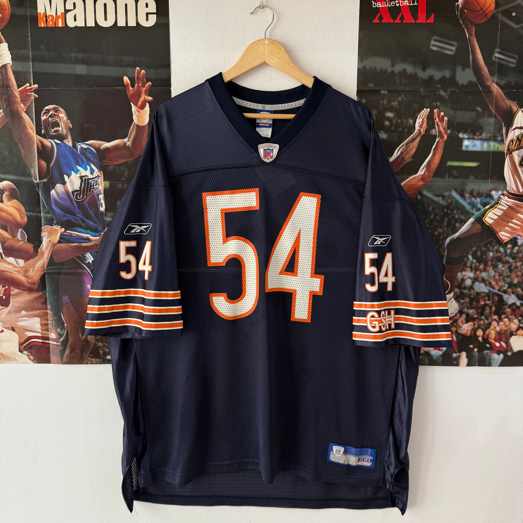 Camiseta Chicago Bears 2002/04 Home Brian Urlacher #54 Reebok Vintage - XXL/3XL