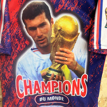 Cargar imagen en el visor de la galería, Camiseta Bootleg Francia 1998 Zidane #10 Vintage - L/XL

