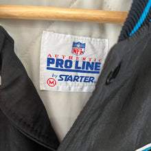 Load image into Gallery viewer, Chaqueta Bomber Carolina Panthers Mid 90’s Starter Vintage - S/M
