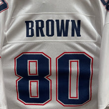 Cargar imagen en el visor de la galería, Camiseta New England Patriots Early 00s Road Troy Brown #80 Reebok Vintage - XL/XXL
