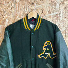 Lade das Bild in den Galerie-Viewer, Chaqueta Varsity Oakland Athletics Late 80’s Delong Vintage - M/L
