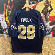 Cargar imagen en el visor de la galería, Camiseta St Louis Rams 2004-05 Home Marshall Faulk #28 Reebok Vintage - XL/XXL
