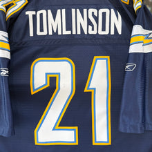 Carregar imagem no visualizador da galeria, Camiseta San Diego Chargers 2007/08 Home LaDainian Tomlinson #21 Reebok - XXL/3XL
