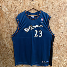 Charger l'image dans la galerie, Camiseta Washington Wizards Road 2003/04 Michael Jordan #23 Reebok Vintage - XL/XXL
