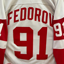 Cargar imagen en el visor de la galería, Camiseta Detroit Red Wings Sergei Fedorov #91 Home Starter Vintage 90’s - M/L
