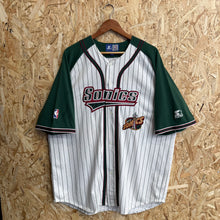 Carregar imagem no visualizador da galeria, Beisbolera Seattle Supersonics 1995/96 Starter Vintage - XL/XXL
