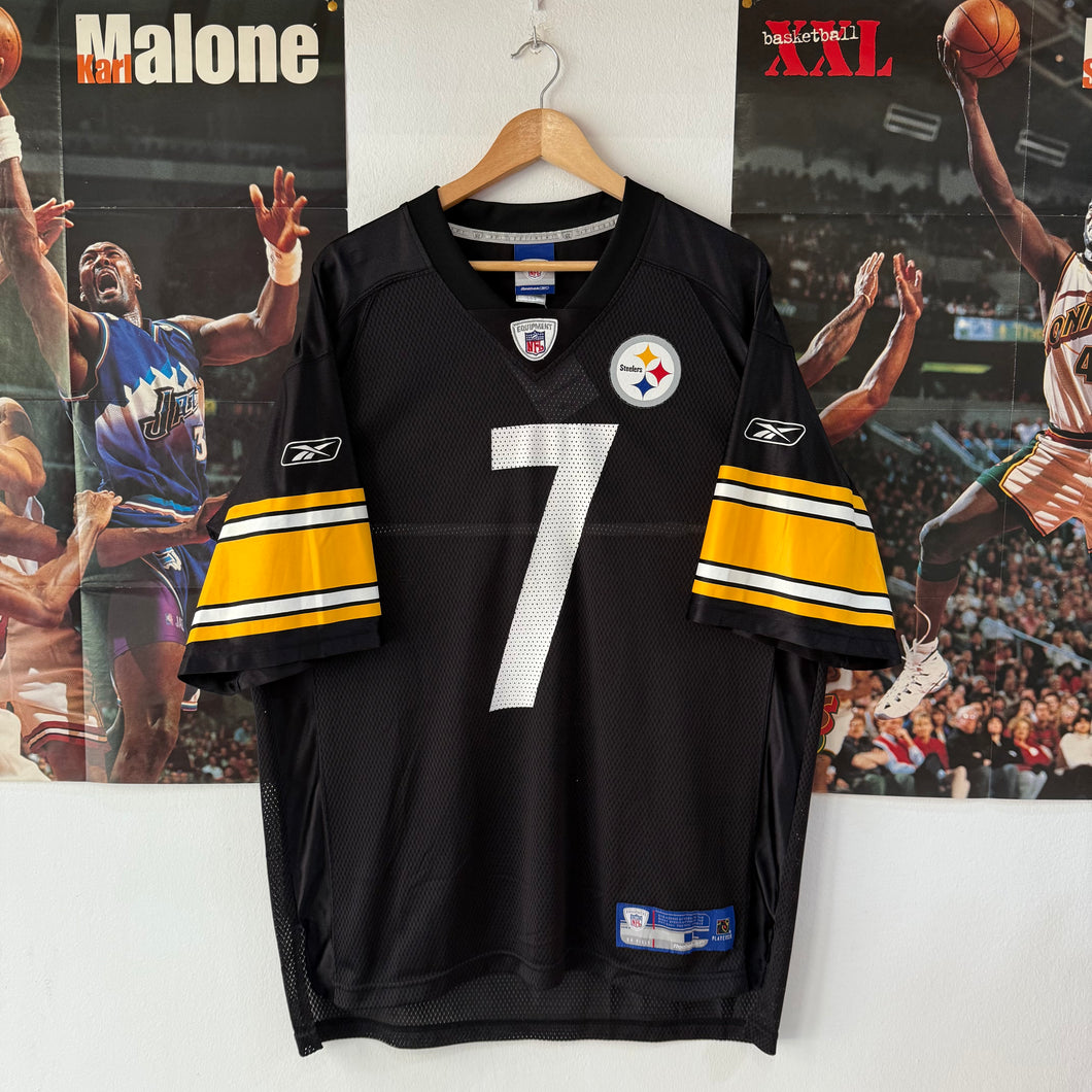 Camiseta Pittsburgh Steelers 2002/06 Home Ben Roethlisberger #7 Reebok Vintage - L/XL