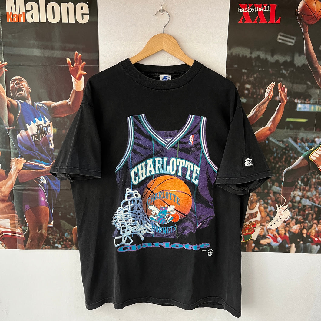 Camiseta Charlotte Hornets Mid/Late 90’s Starter Vintage - L/XL