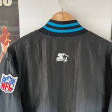 Load image into Gallery viewer, Chaqueta Bomber Carolina Panthers Mid 90’s Starter Vintage - S/M

